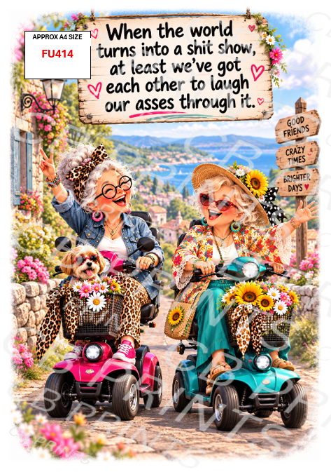 Funny Decoupage Print FU414 | Mulberry Paper