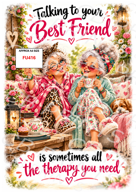 Funny Decoupage Print FU416 | Mulberry Paper