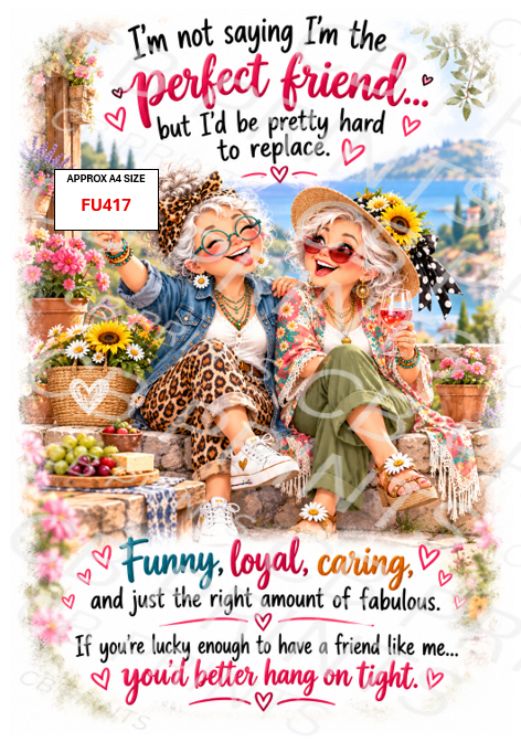 Funny Decoupage Print FU417 | Mulberry Paper