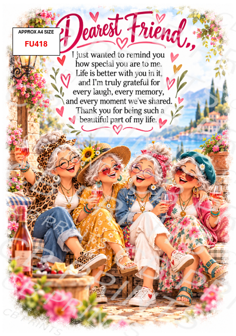 Funny Decoupage Print FU418 | Mulberry Paper