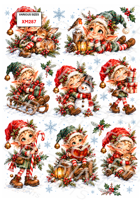 Christmas Decoupage Paper Print XM287 – Mulberry Paper
