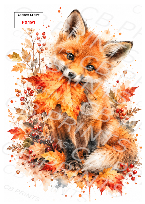 Fox Decoupage Print FX191 | Mulberry Paper