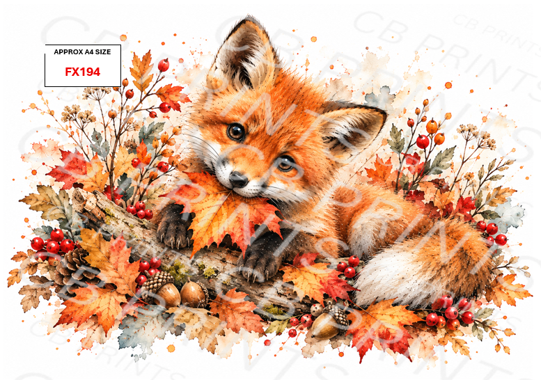 Fox Decoupage Print FX194 | Mulberry Paper